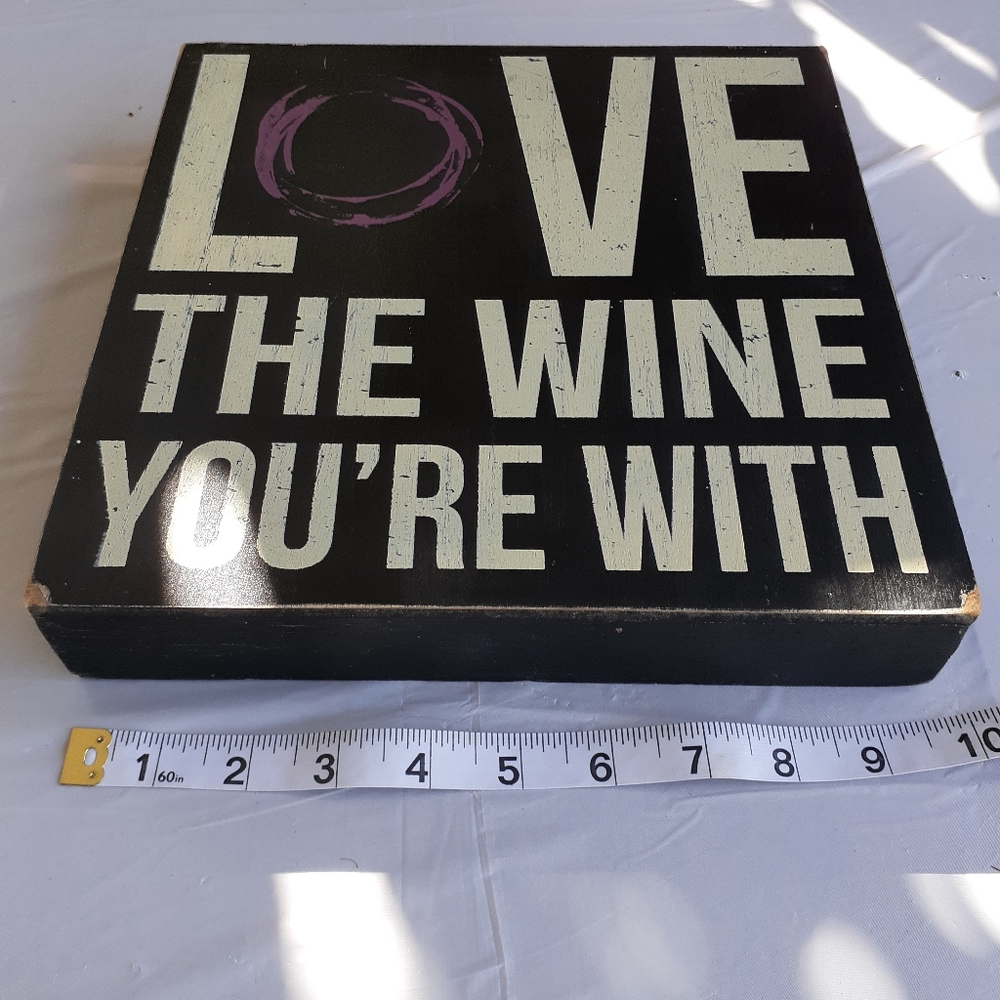 Wooden wine sign